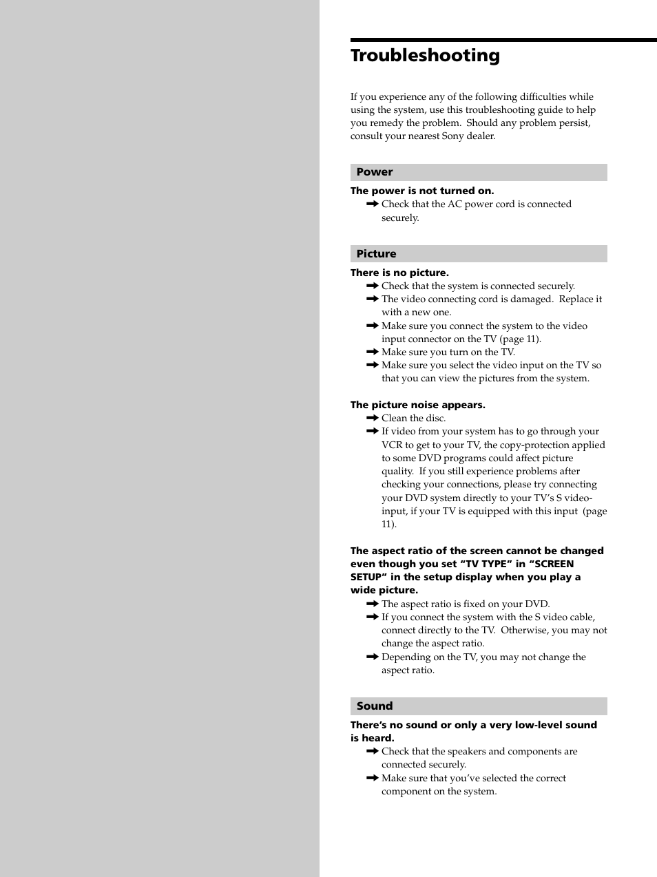 Additional information, Troubleshooting, Troubleshooting 56 | Sony DAV-S300 User Manual | Page 56 / 68