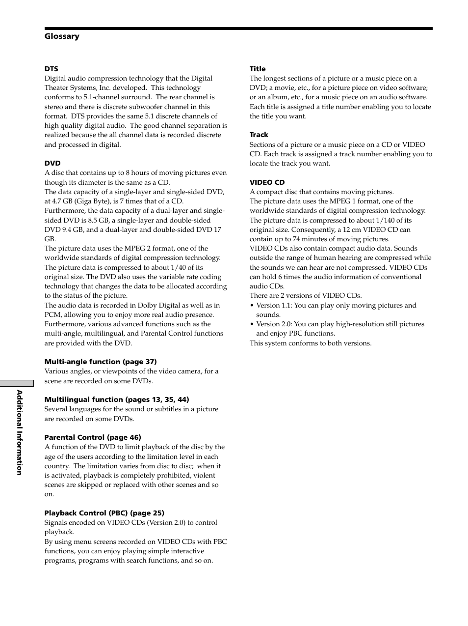 Sony DAV-S300 User Manual | Page 62 / 68
