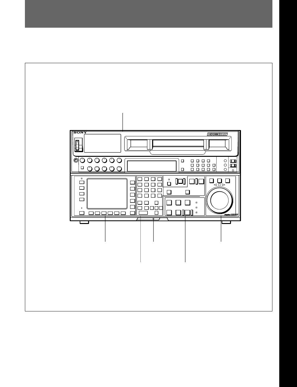 1 control panel | Sony HDW-F500 User Manual | Page 15 / 178