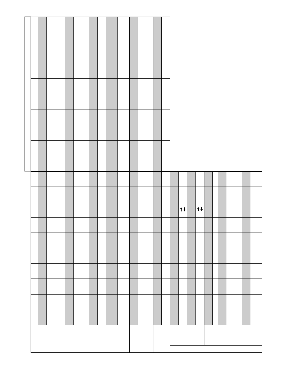 Table of functions (factory default settings), Ta b le of functions (f actor y default settings), Indicates the existence of other menu levels | Sony HDW-F500 User Manual | Page 175 / 178