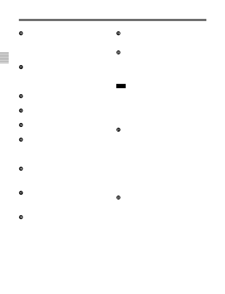 1 control panel | Sony HDW-F500 User Manual | Page 22 / 178