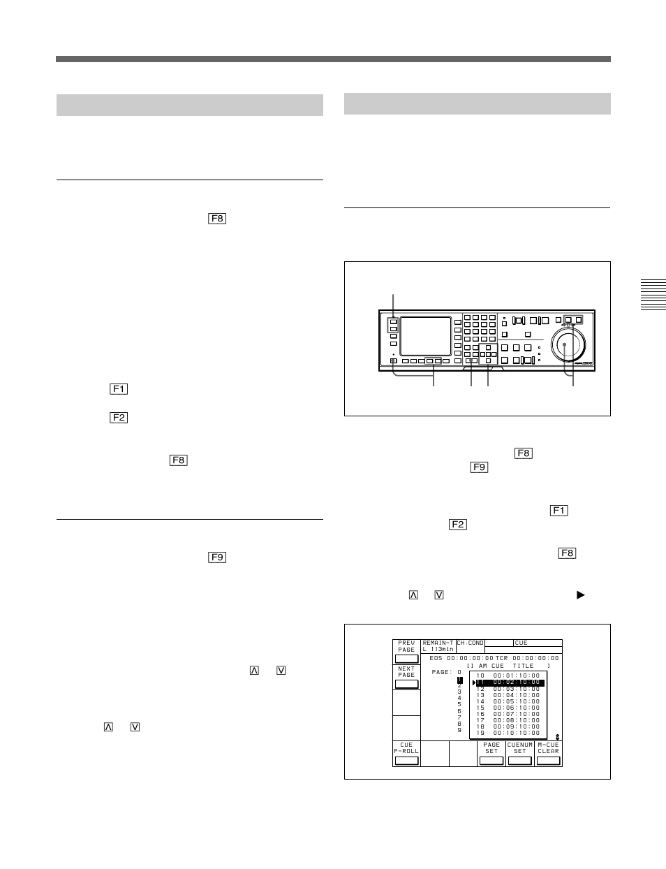 4-1 selecting a multi-cue mode, 4-2 registering cue points, Page mode | Extend mode, The hdw-f500 has the following two multi-cue modes | Sony HDW-F500 User Manual | Page 75 / 178