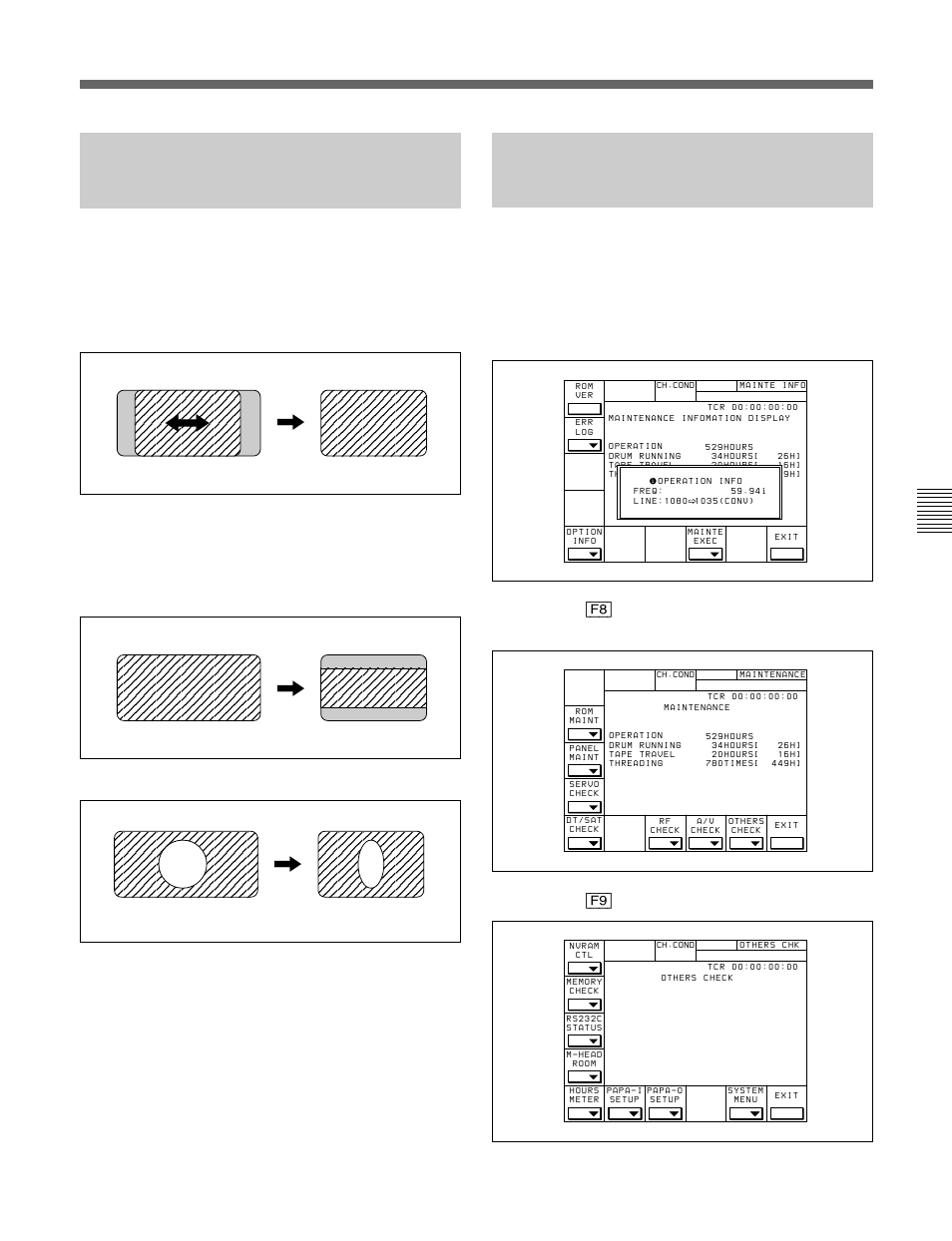 Press the [f9](others check) button, Continue) | Sony HDW-F500 User Manual | Page 99 / 178