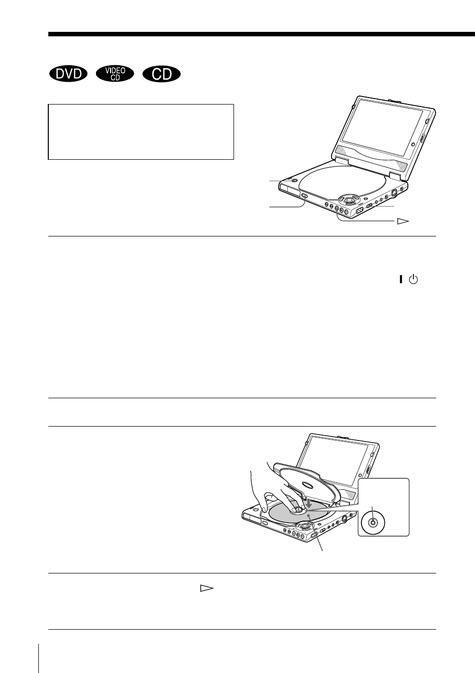 Playing discs, 30 playing discs | Sony DVP-FX1 User Manual | Page 30 / 120