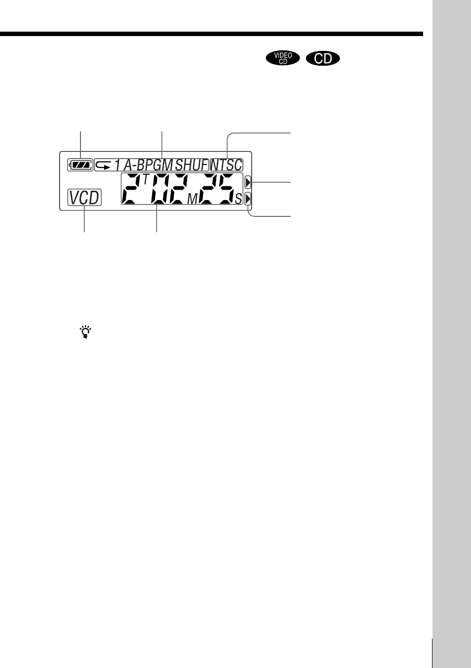 When playing back a cd/video cd | Sony DVP-FX1 User Manual | Page 43 / 120