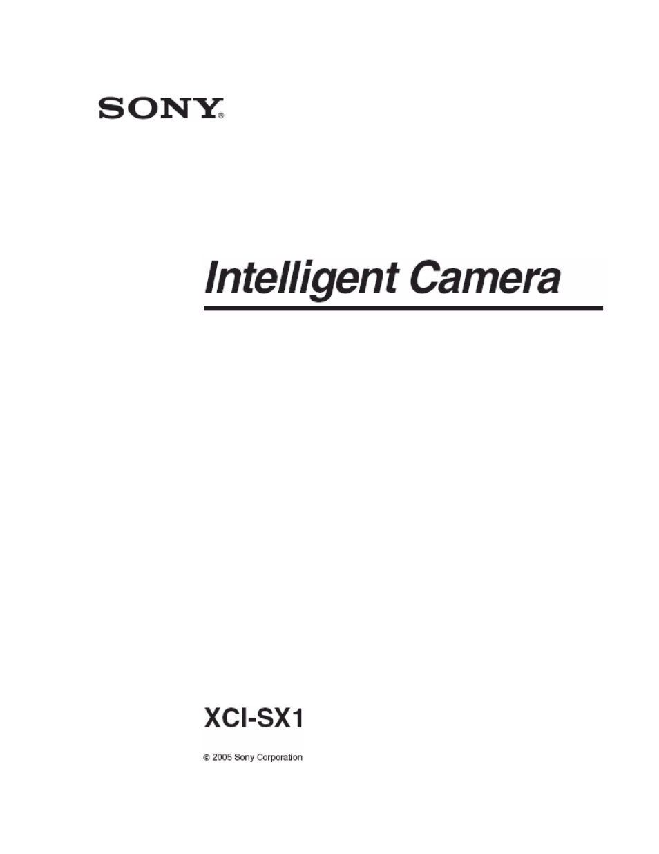 Sony XCI-SX1 User Manual | 28 pages