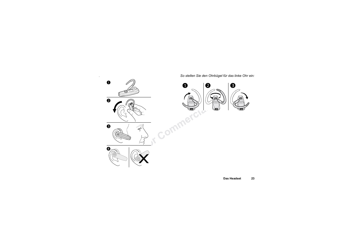 No t fo r c om me rci al u se | Sony HBH-60 User Manual | Page 23 / 95