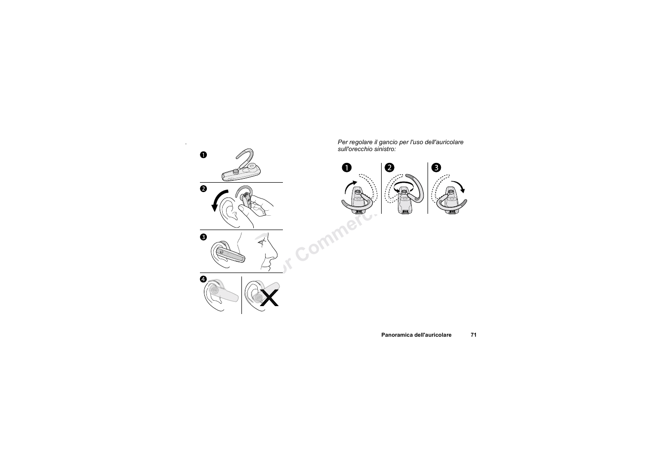 No t fo r c om me rci al u se | Sony HBH-60 User Manual | Page 71 / 95