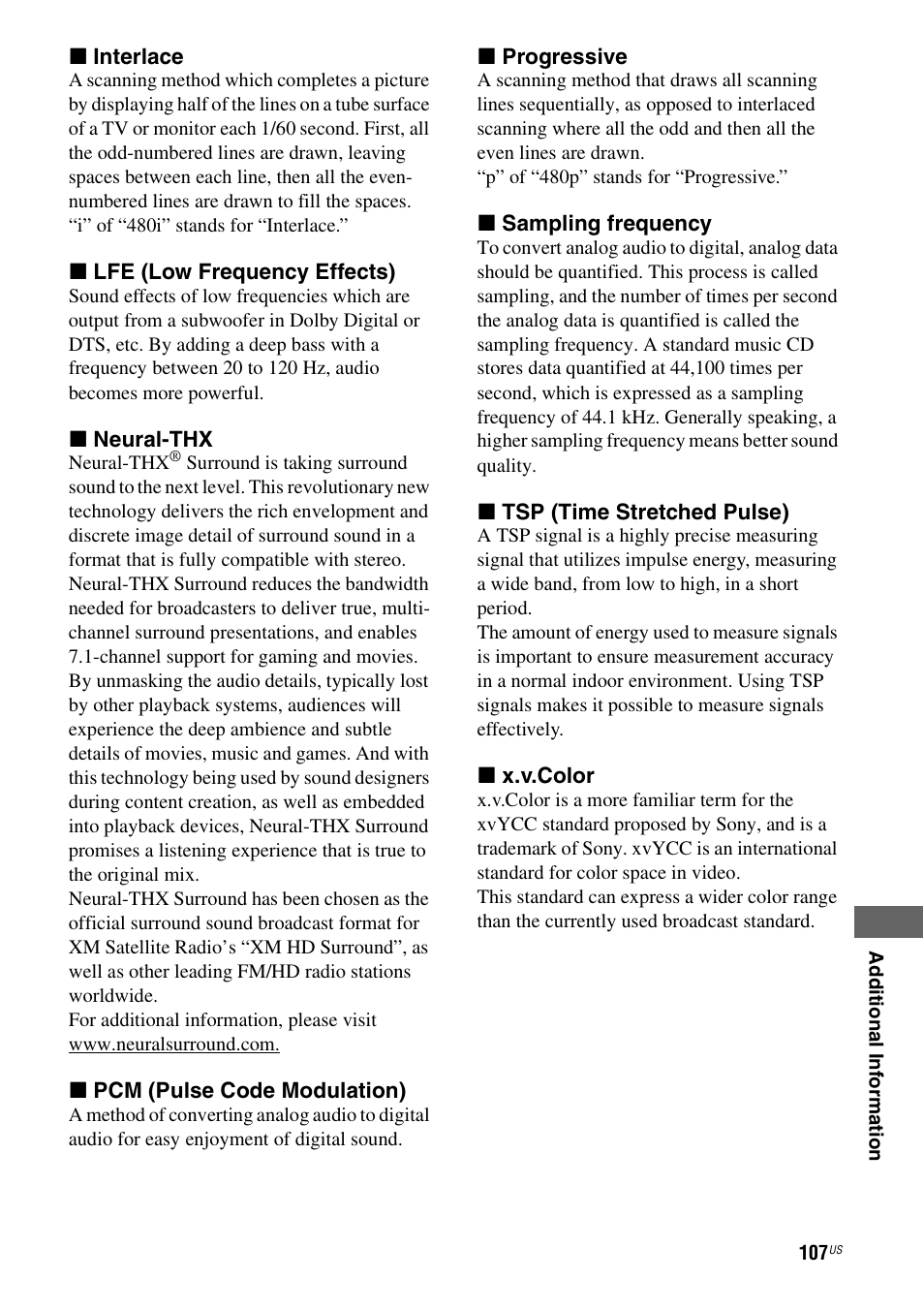 Sony STR-DG920 User Manual | Page 107 / 116