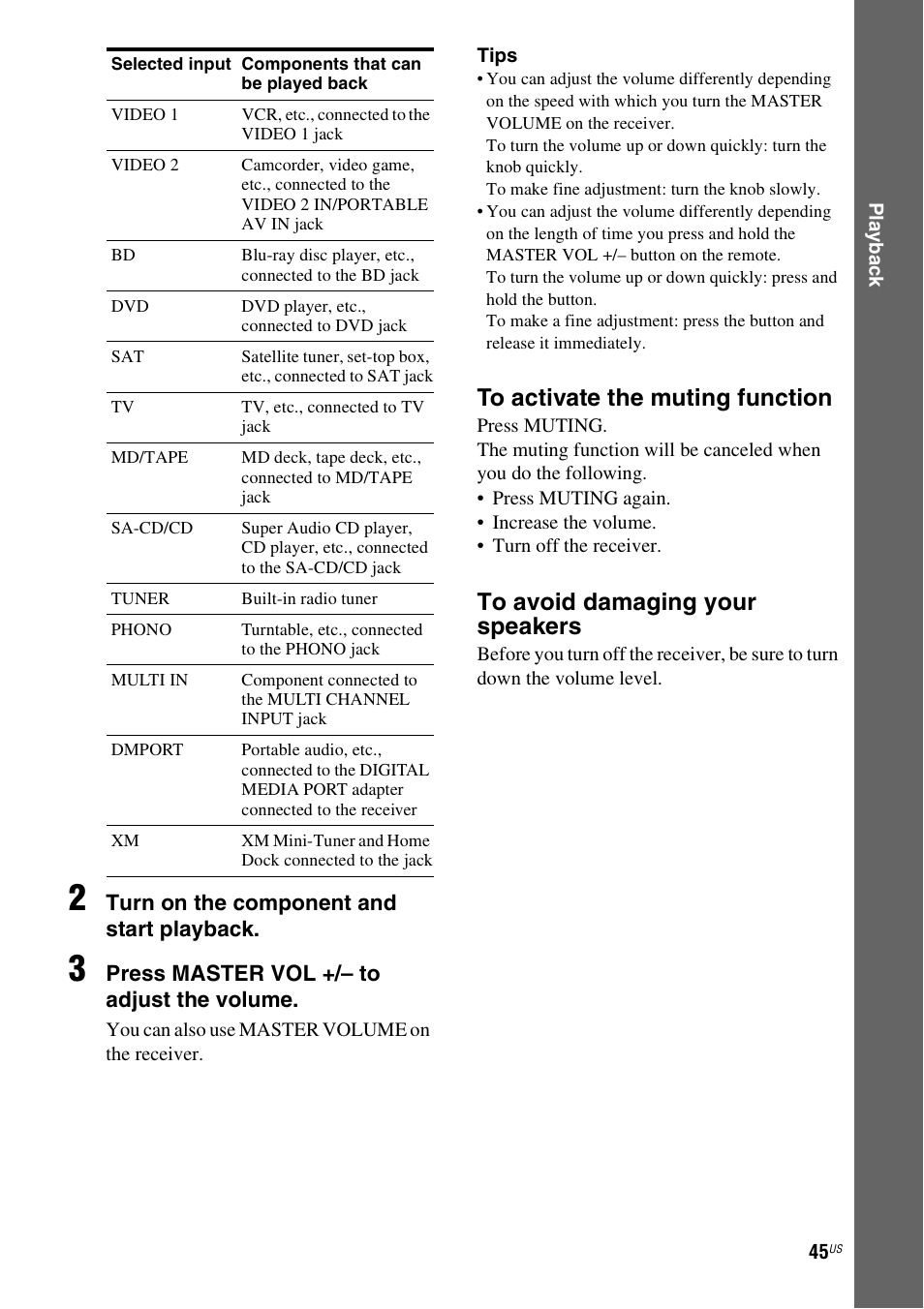 Sony STR-DG920 User Manual | Page 45 / 116