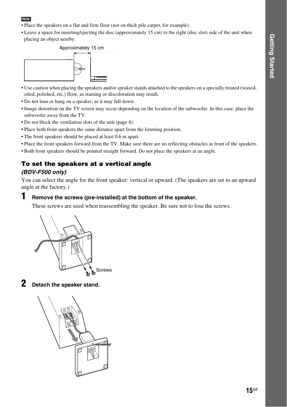 Sony F500 User Manual | Page 15 / 76