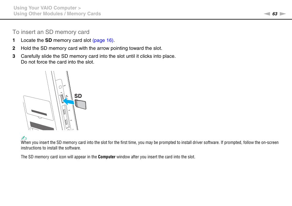 Sony VAIO VPCJ2 User Manual | Page 63 / 157