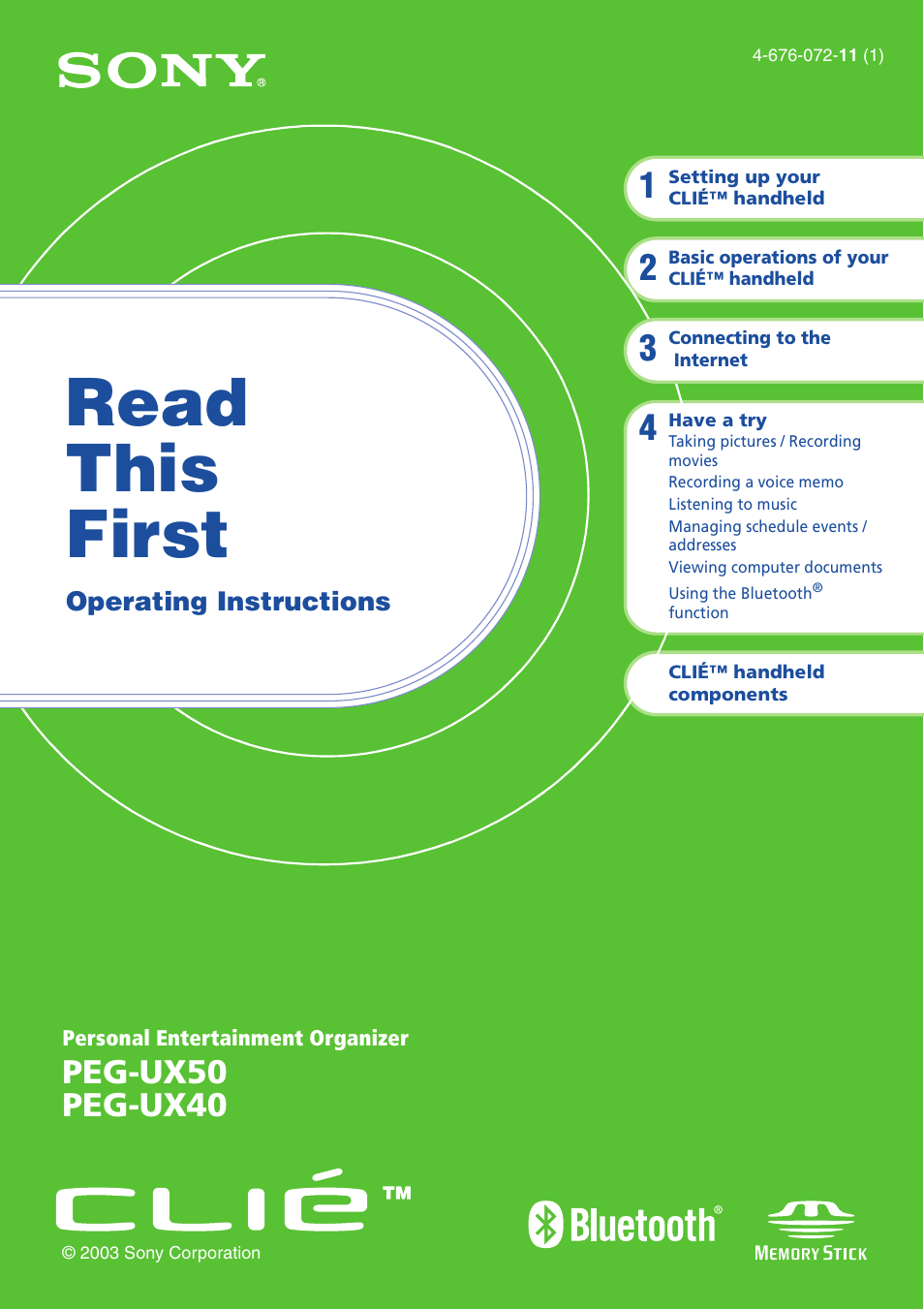 Sony PEG-UX40 User Manual | 116 pages
