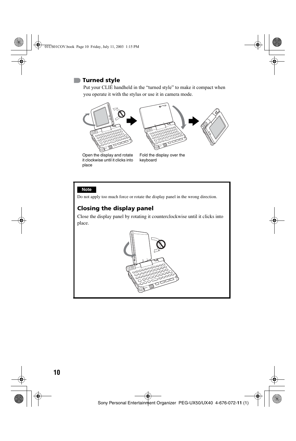 Sony PEG-UX40 User Manual | Page 10 / 116