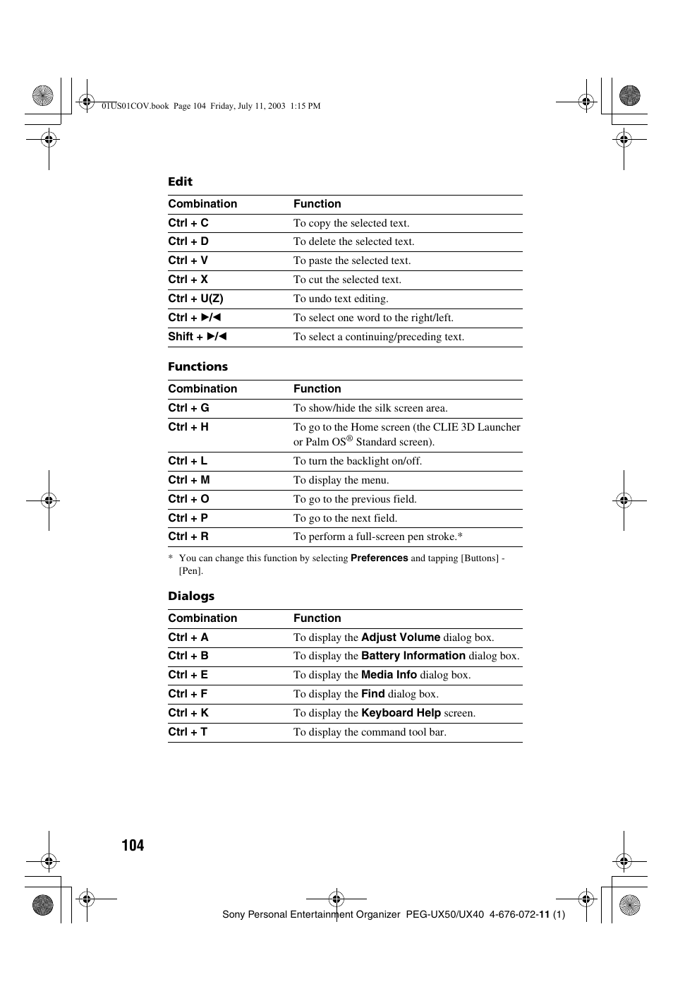 Sony PEG-UX40 User Manual | Page 104 / 116