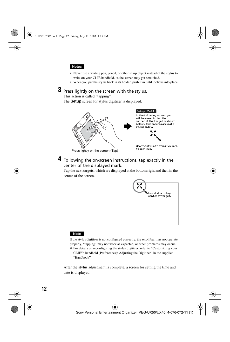 Sony PEG-UX40 User Manual | Page 12 / 116