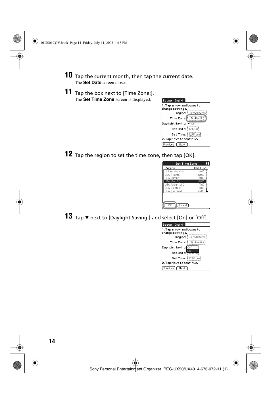 Sony PEG-UX40 User Manual | Page 14 / 116