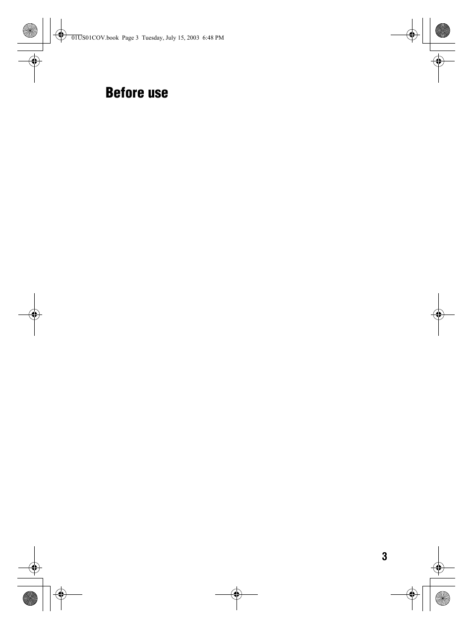 Before use | Sony PEG-UX40 User Manual | Page 3 / 116