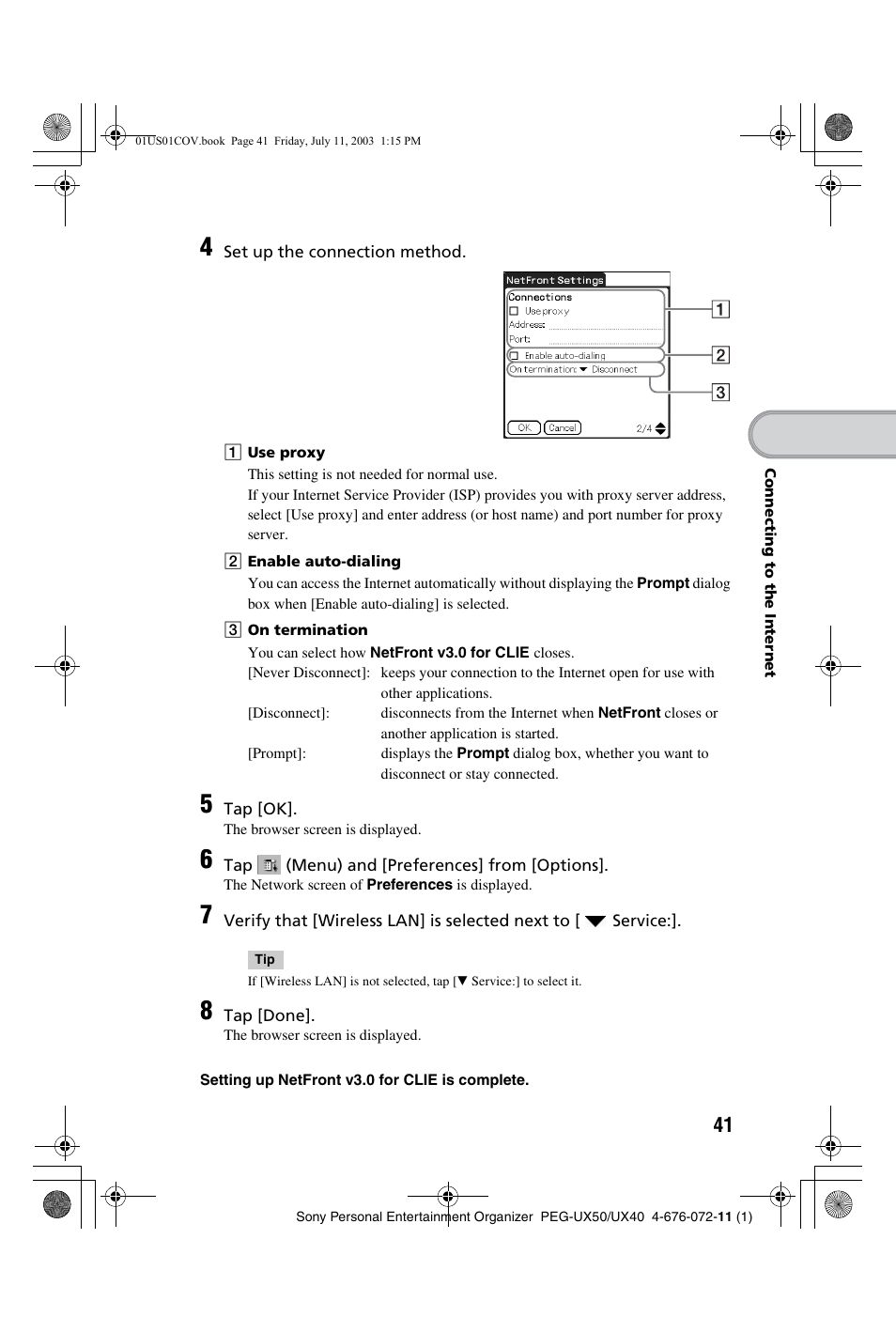 Sony PEG-UX40 User Manual | Page 41 / 116