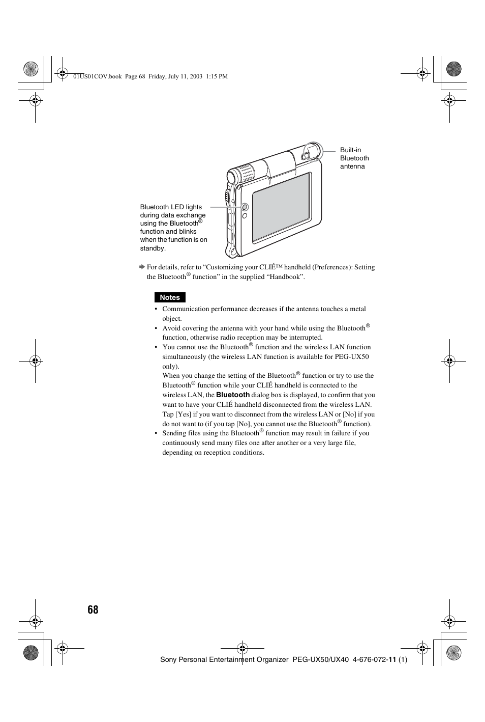 Sony PEG-UX40 User Manual | Page 68 / 116