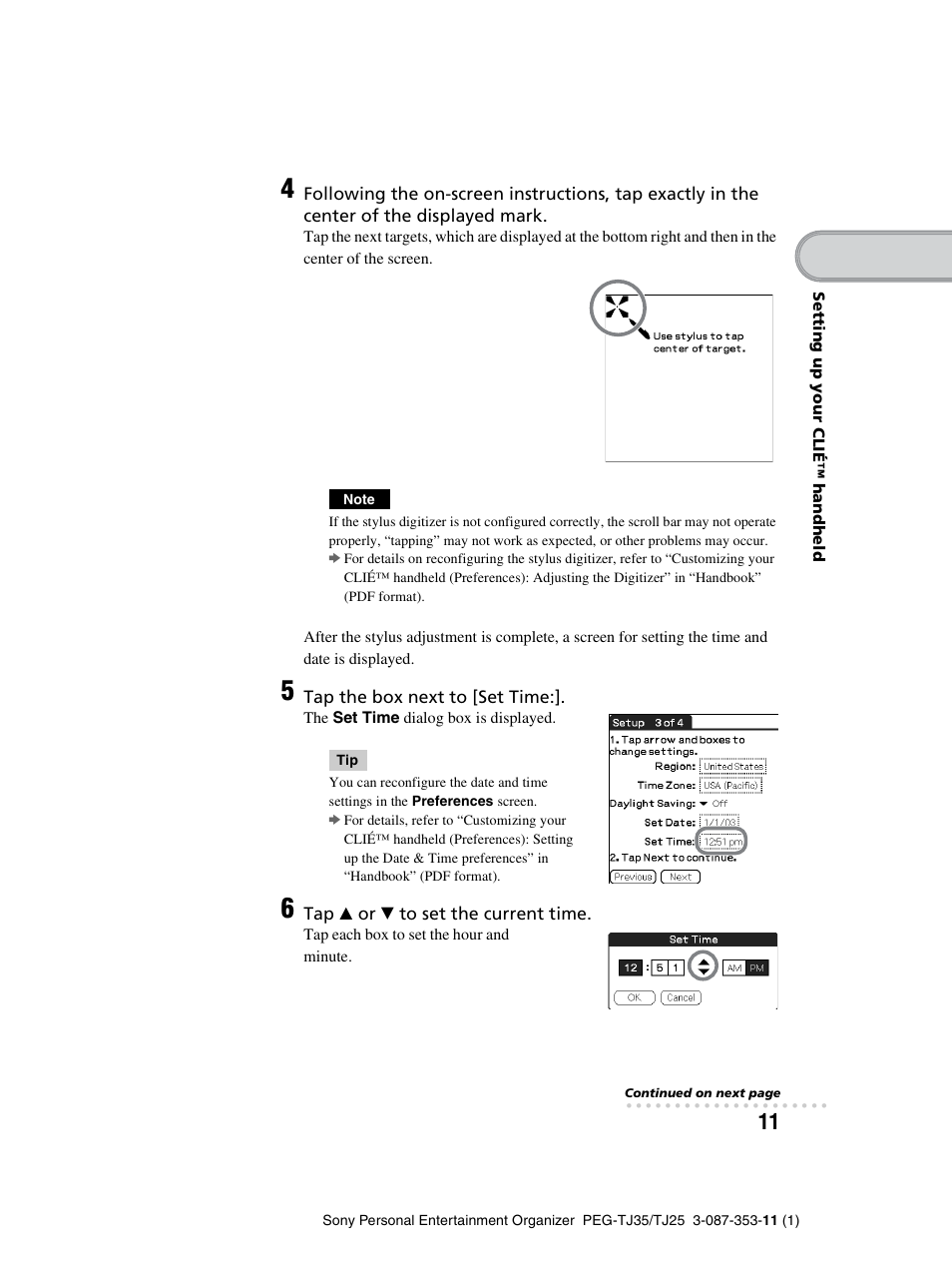 Sony PEG-TJ25 User Manual | Page 11 / 72