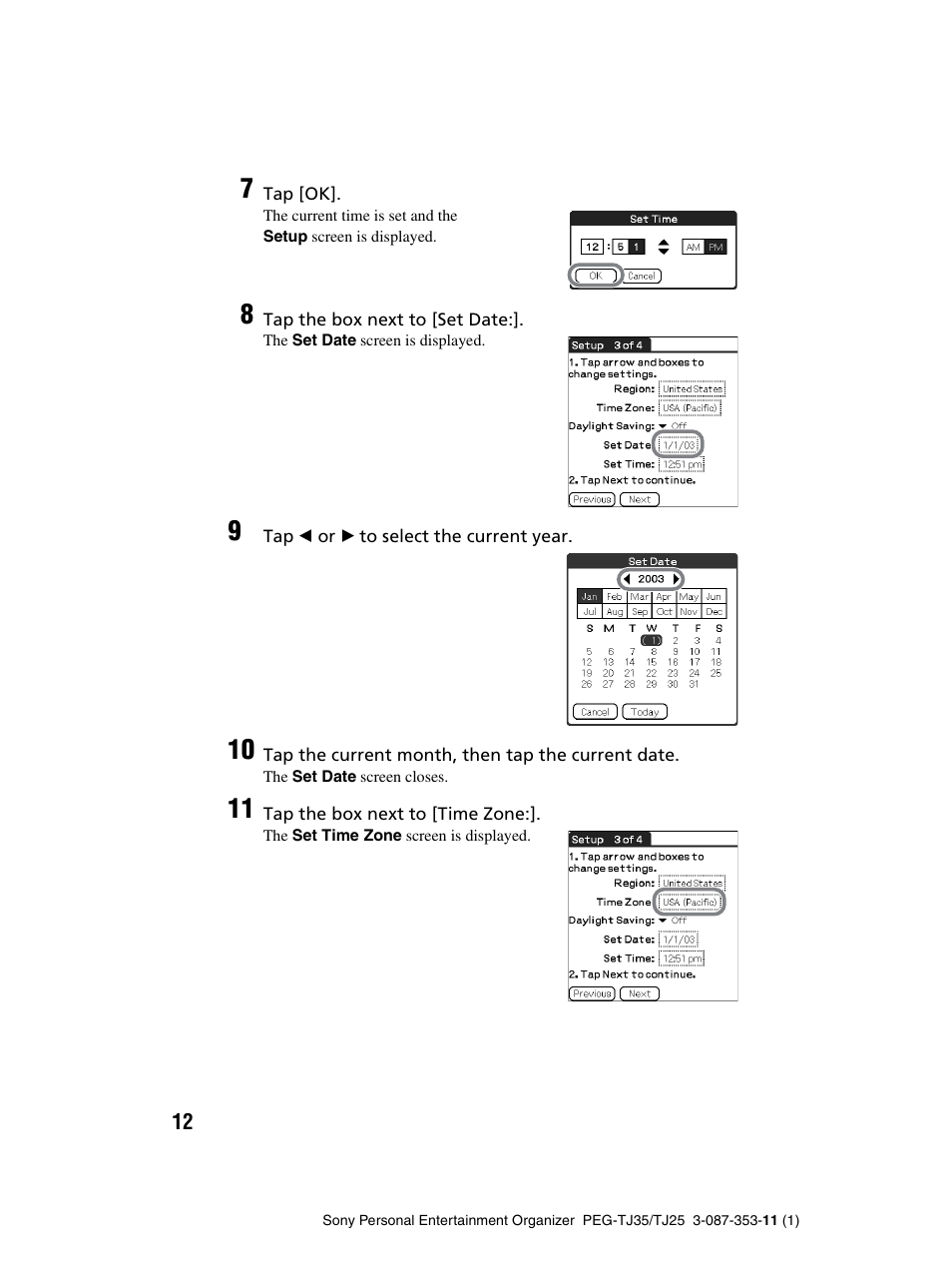 Sony PEG-TJ25 User Manual | Page 12 / 72