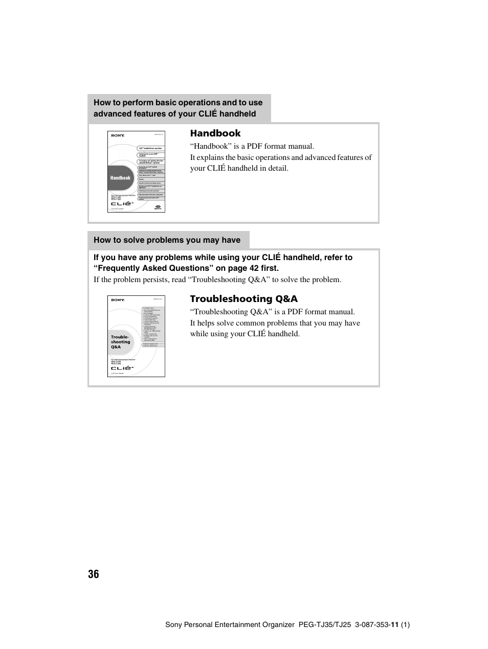 Sony PEG-TJ25 User Manual | Page 36 / 72