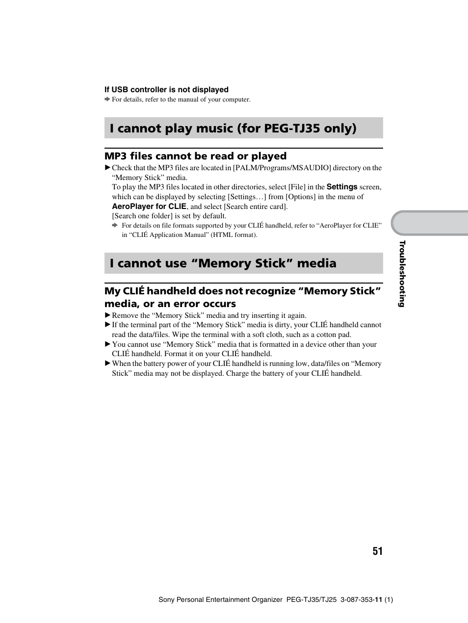 Sony PEG-TJ25 User Manual | Page 51 / 72