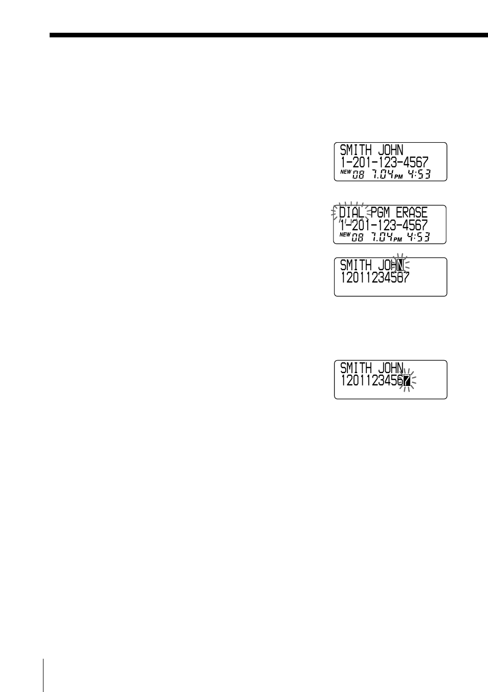 Almacenamiento de, Números de la lista de id de, Llamada en el directorio | Telefónico | Sony SPP-A968 User Manual | Page 100 / 112