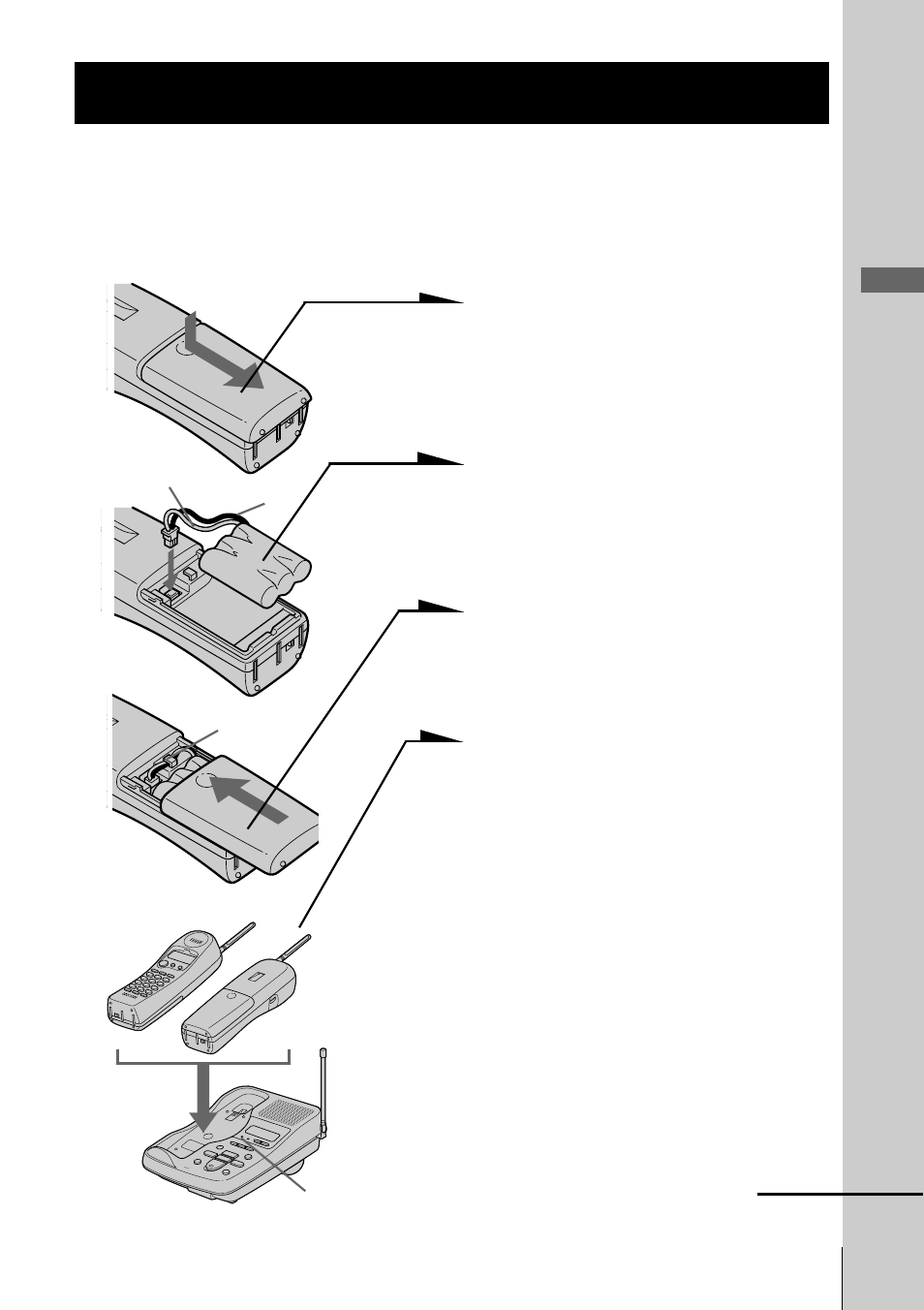 Preparing the battery pack, Step 3: preparing the battery, Pack | Step 3 | Sony SPP-A968 User Manual | Page 11 / 112