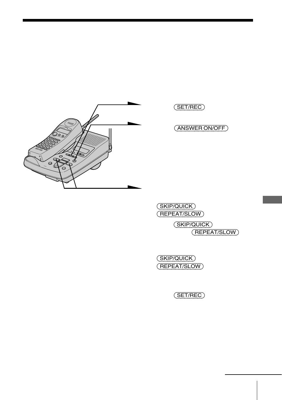 Operating from an outside phone, Setting the remote id code (security code), Setting the remote id code | Sony SPP-A968 User Manual | Page 37 / 112