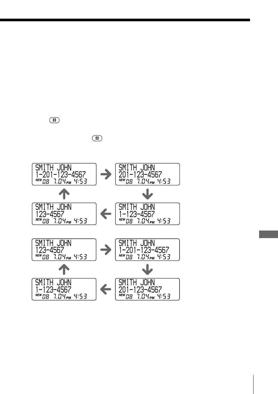 To change the number of digits of the phone number | Sony SPP-A968 User Manual | Page 45 / 112