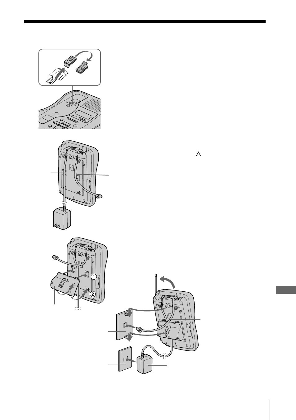 Additional information, Mounting the base unit on a wall | Sony SPP-A968 User Manual | Page 47 / 112