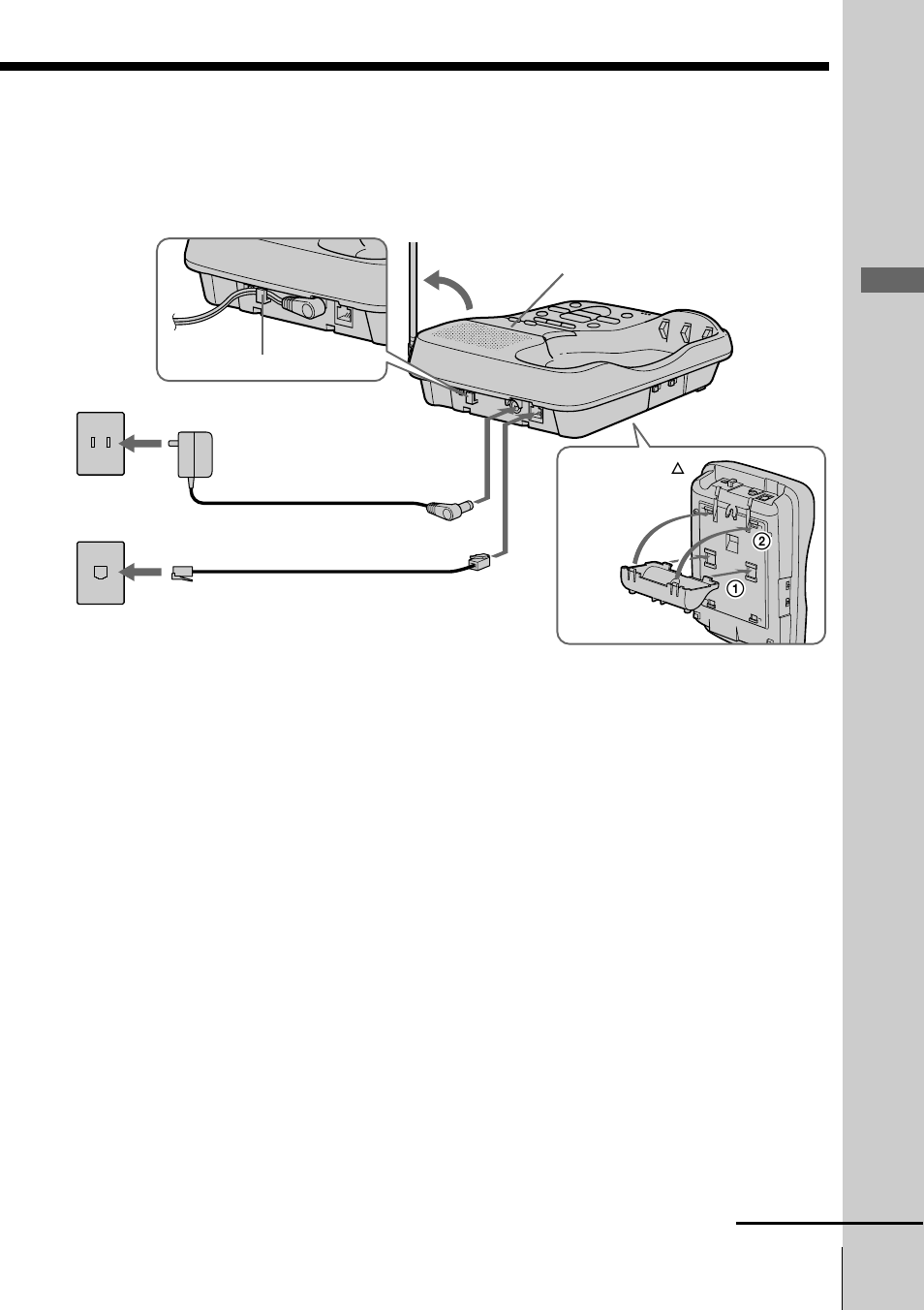 Getting started, Connect the base unit | Sony SPP-A968 User Manual | Page 9 / 112