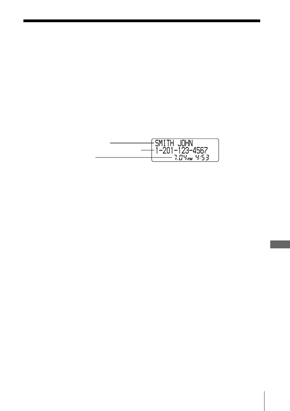 Características de id de llamada, Concepto del servicio de id de llamada, Al recibir una llamada | Concepto del servicio de id de, Llamada | Sony SPP-A968 User Manual | Page 95 / 112