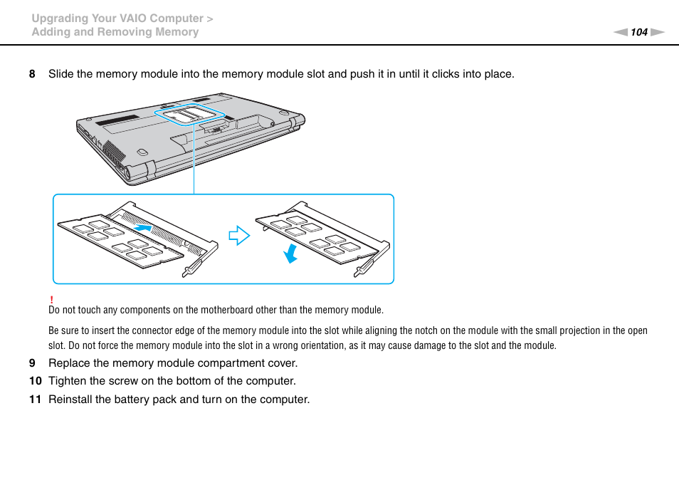 Sony VAIO VPCF11 User Manual | Page 104 / 169