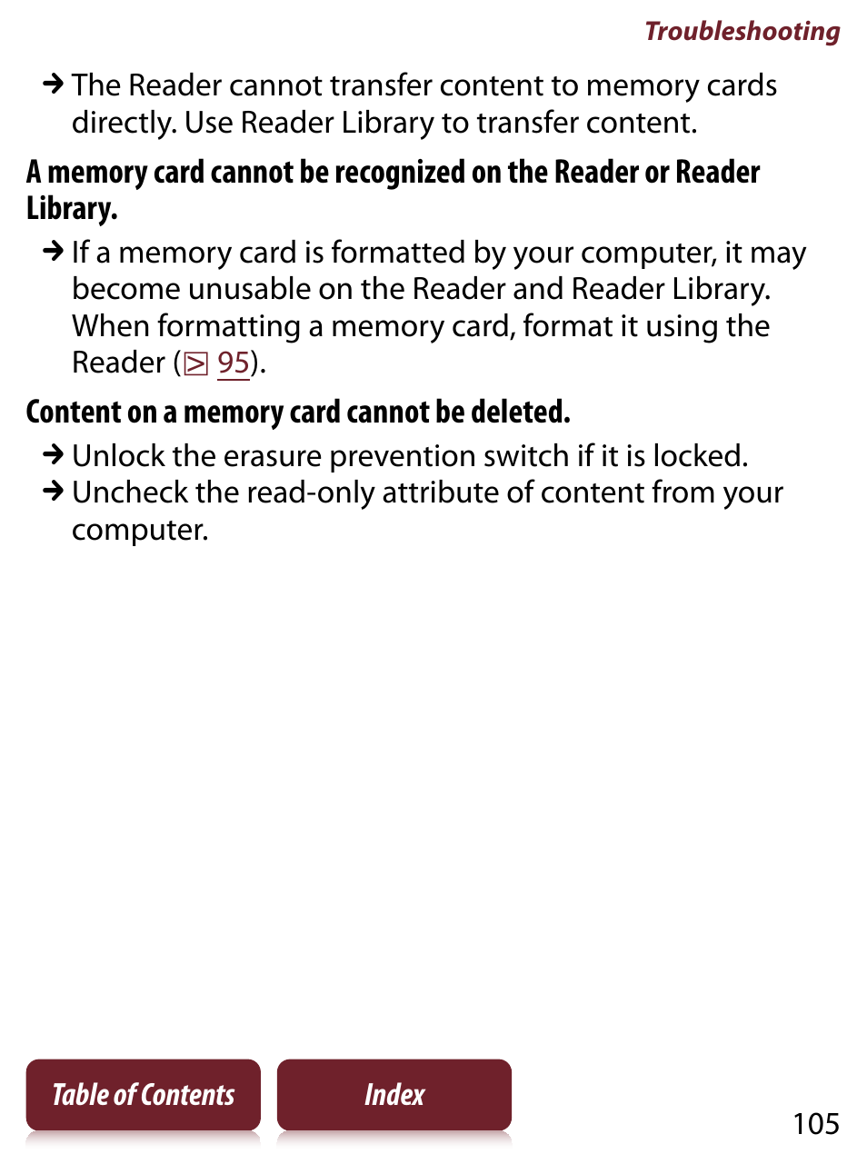 Sony READER TOUCH EDITION PRS-650 User Manual | Page 105 / 139