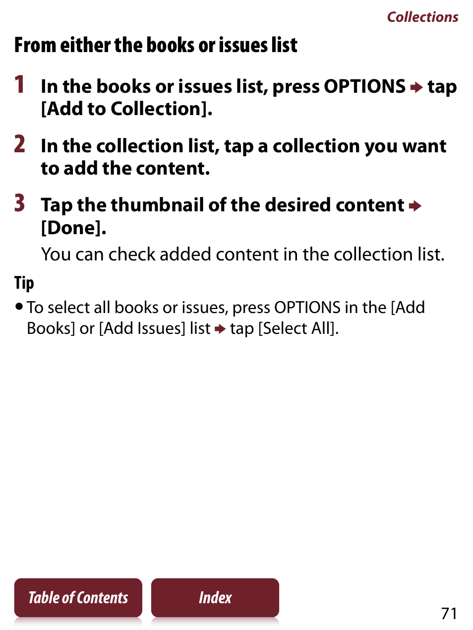 Sony READER TOUCH EDITION PRS-650 User Manual | Page 71 / 139