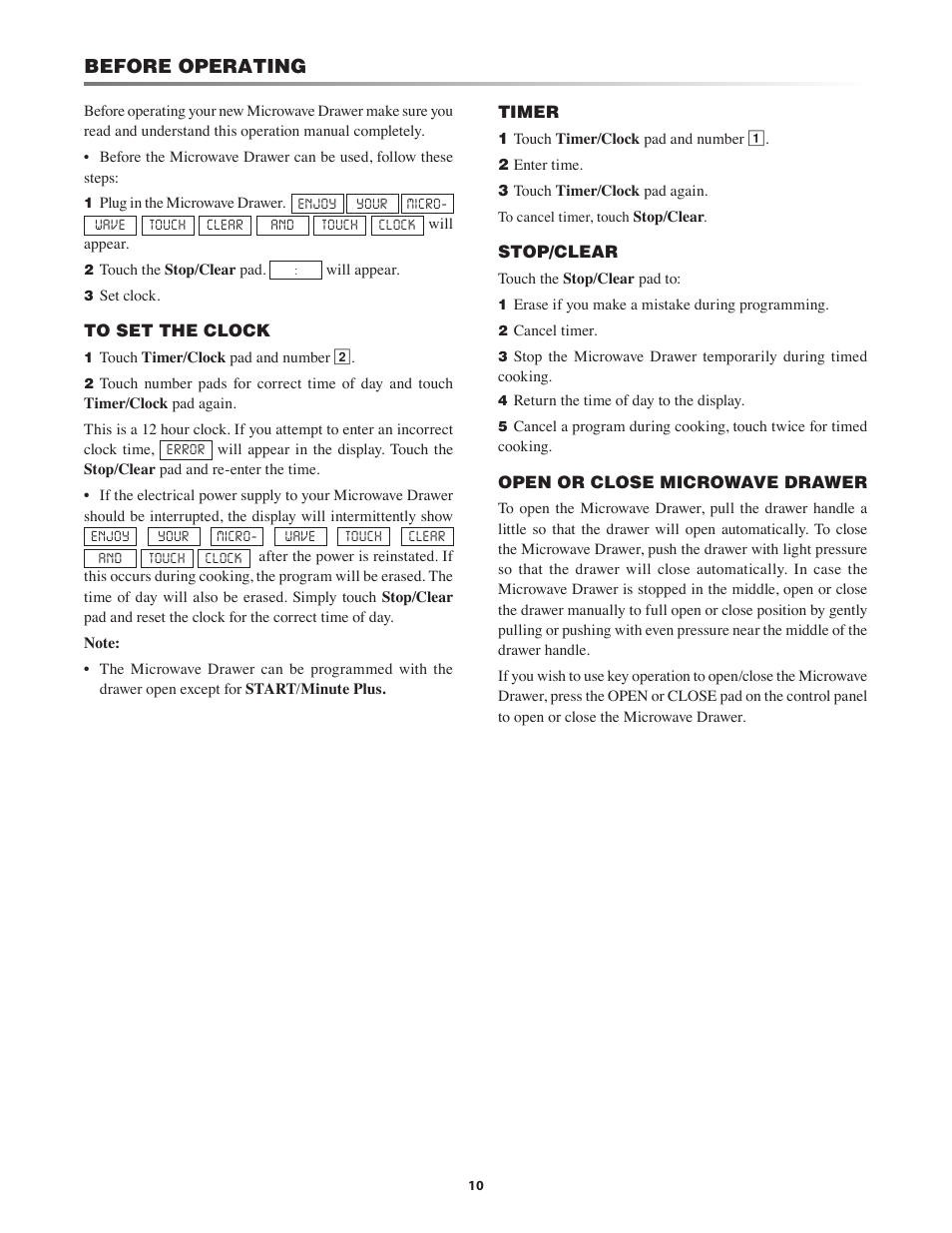 Before operating | Sony KB-6525P User Manual | Page 10 / 24