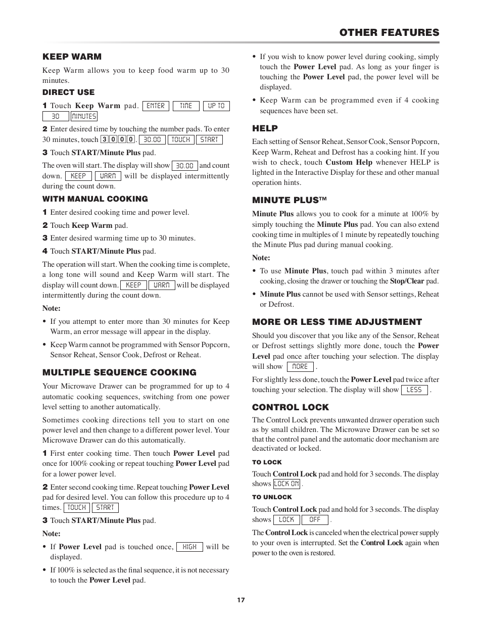 Other features | Sony KB-6525P User Manual | Page 17 / 24
