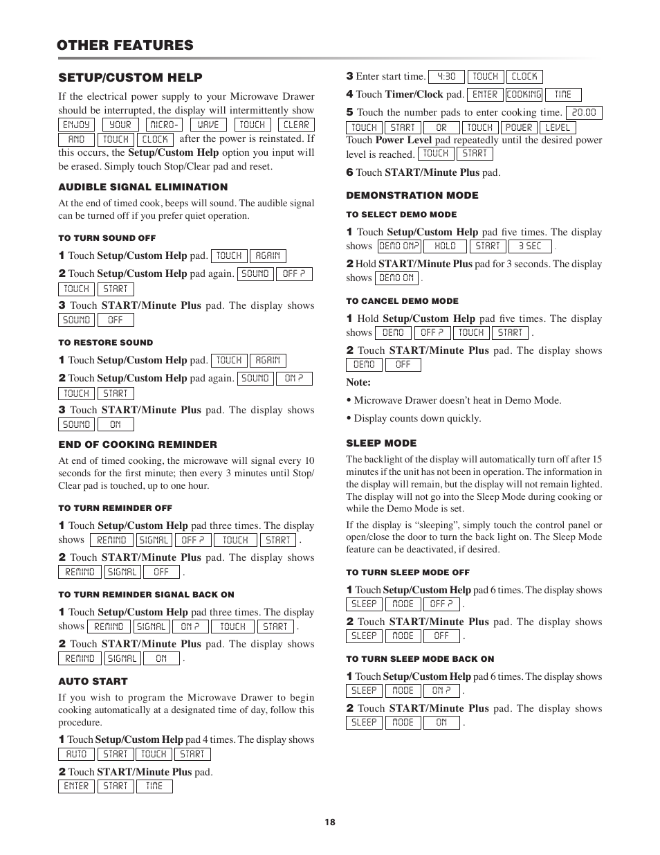 Other features | Sony KB-6525P User Manual | Page 18 / 24