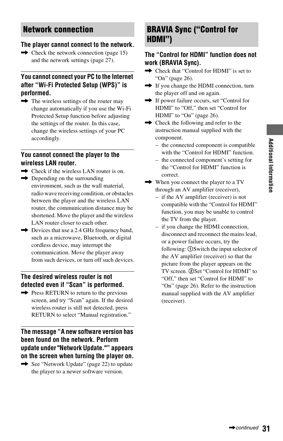 Sony BDP-S570 User Manual | Page 31 / 39