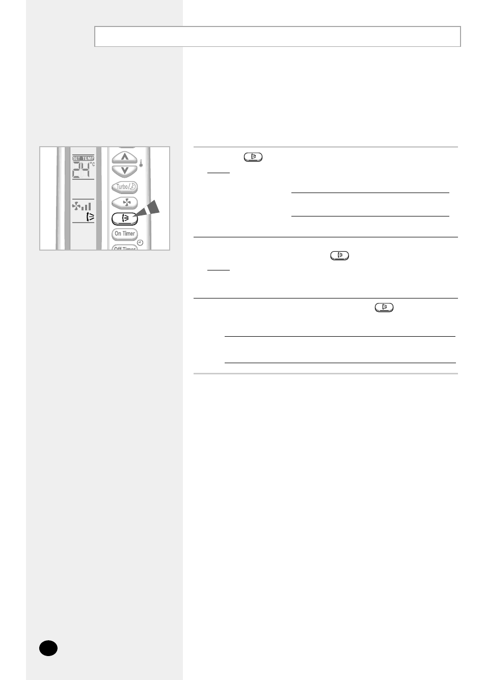 Adjusting the air flow direction vertically | Samsung AQ07S8GE User Manual | Page 16 / 26