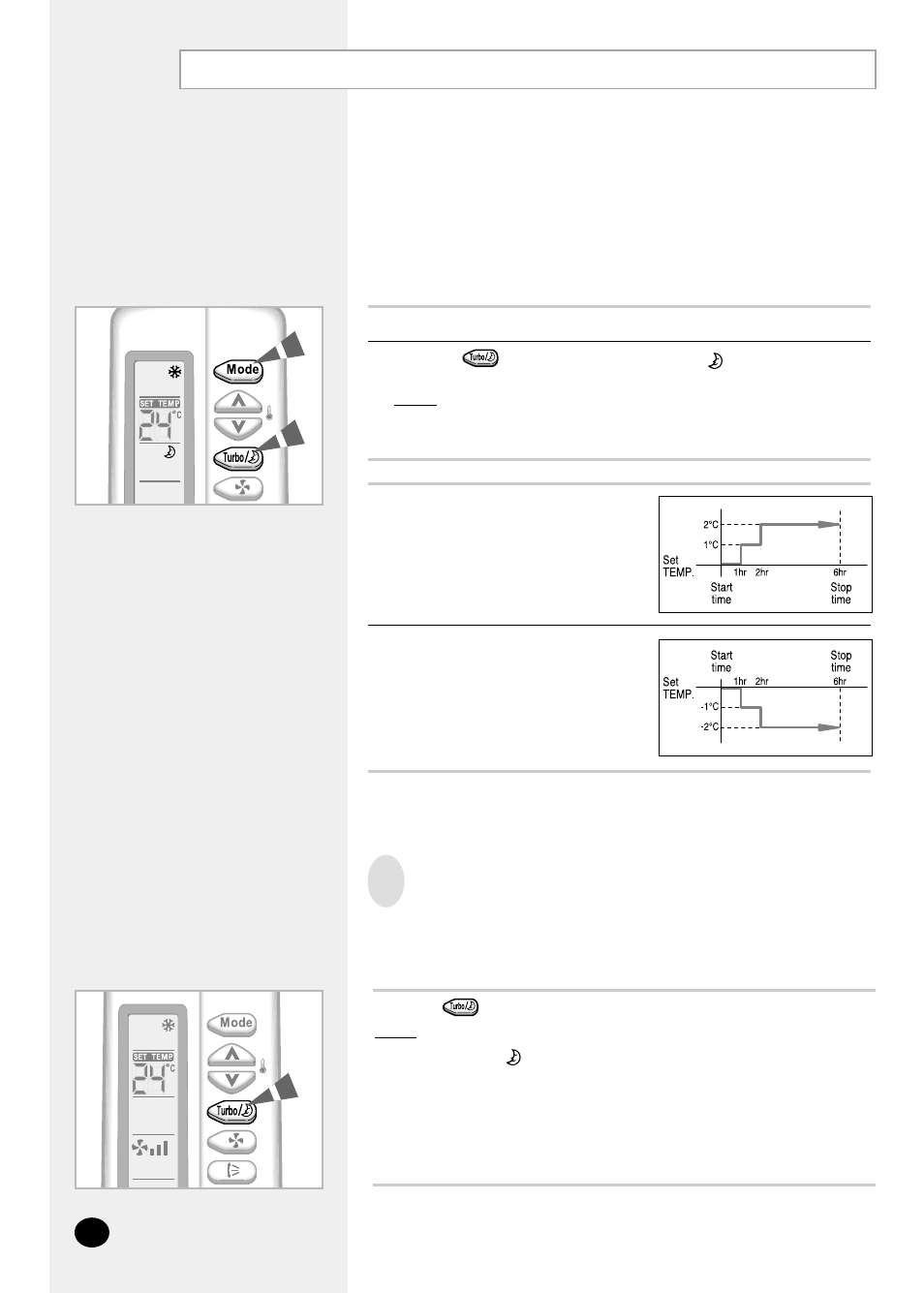 Setting the sleep timer | Samsung AQ07S8GE User Manual | Page 20 / 26