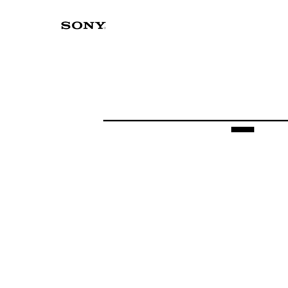 Sony KV-21FT1B User Manual | 18 pages