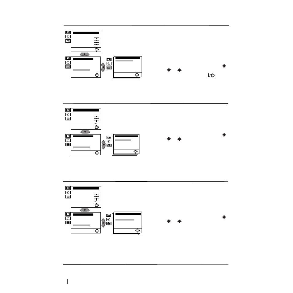 Level 1 level 2 level 3 / function | Sony KV-21FT1B User Manual | Page 12 / 18