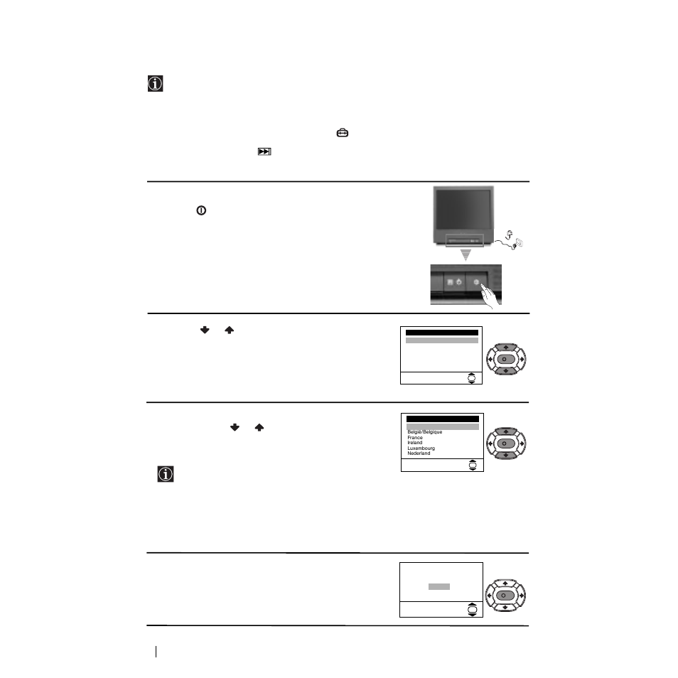 Switching on the tv and automatically tuning | Sony KV-21FT1B User Manual | Page 6 / 18
