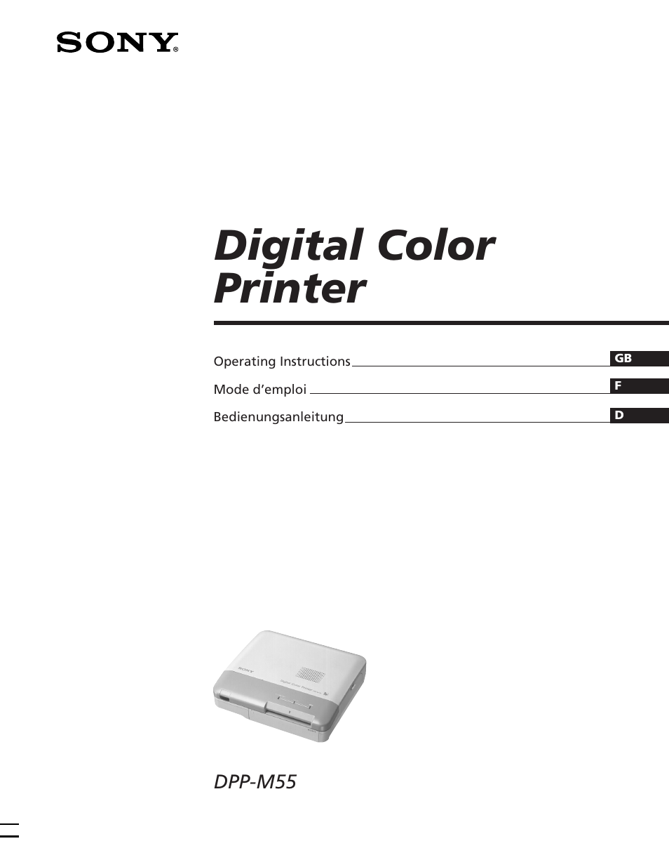 Sony DPP-M55 User Manual | 32 pages