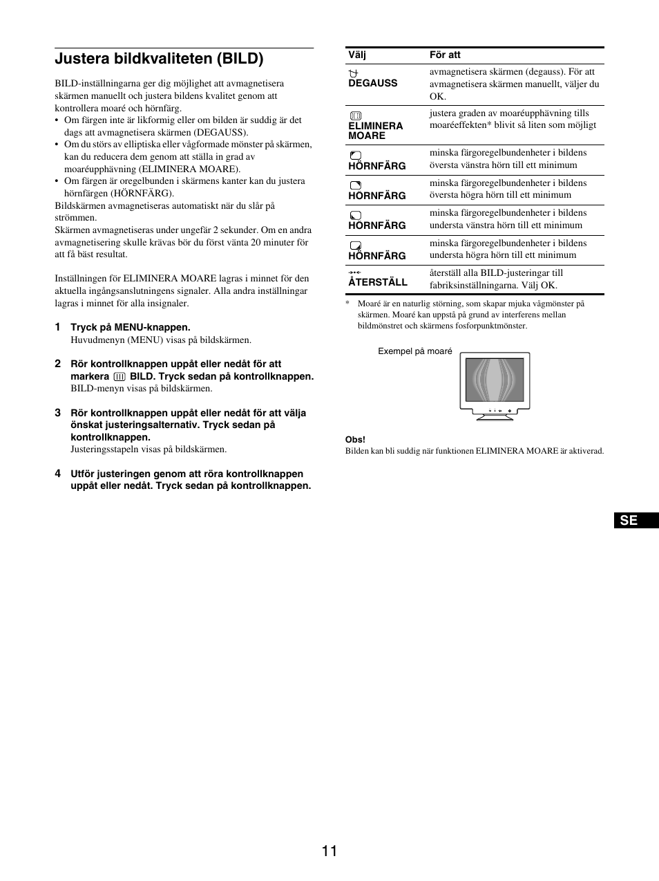 Justera bildkvaliteten (bild) | Sony GDM-5510 User Manual | Page 101 / 186