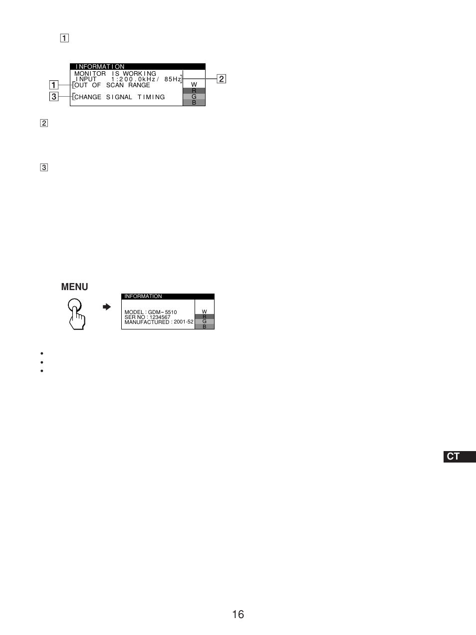 Menu | Sony GDM-5510 User Manual | Page 182 / 186